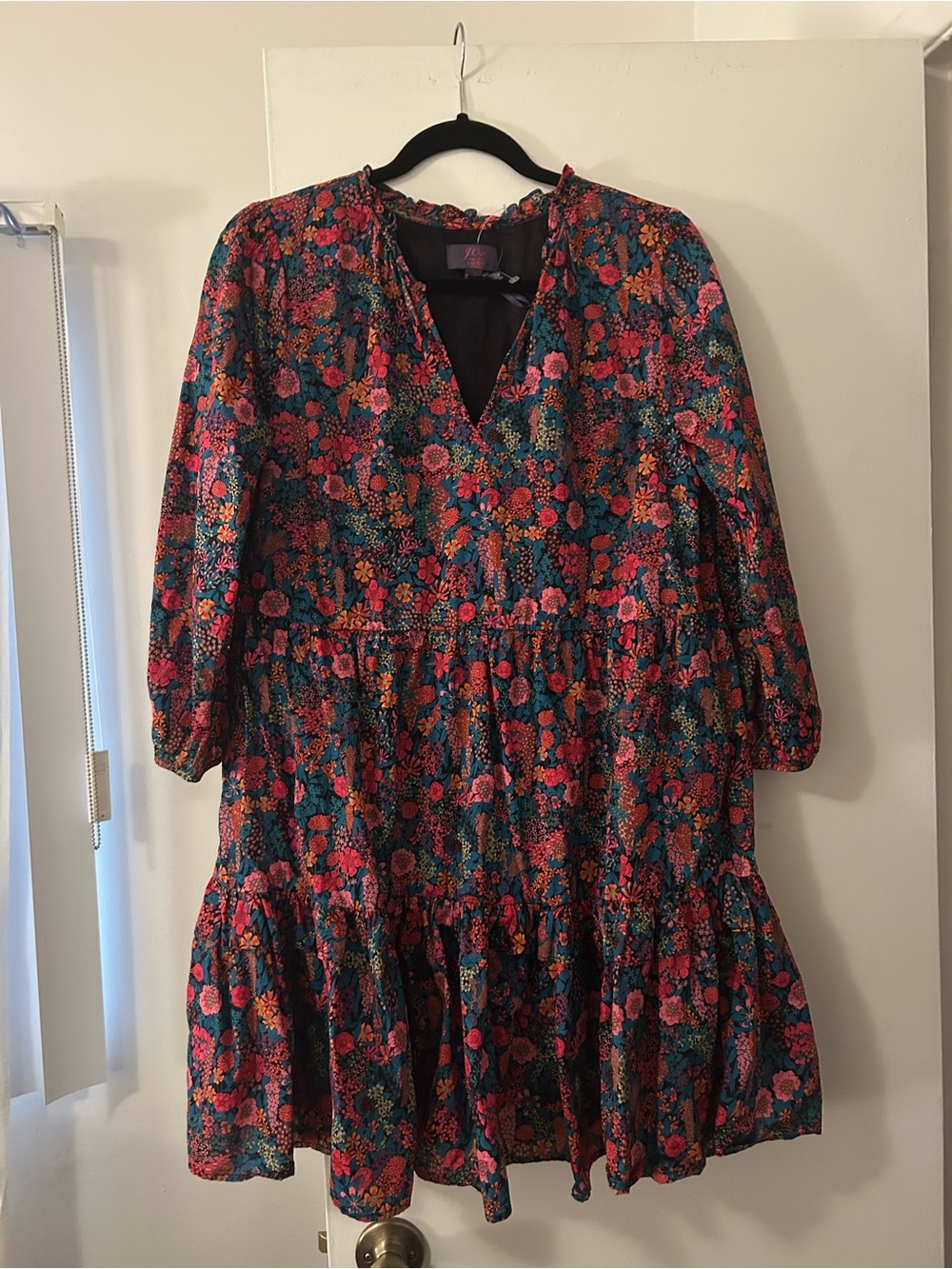 J. Crew Floral Tiered Long Sleeve Dress - Liberty of London